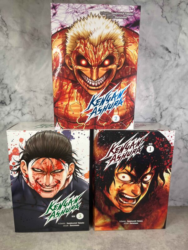 Kengan Ashura :  Collection Complète : 27 Tomes  ( 3 coffrets collectors - ex libris  )