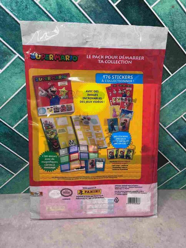 Panini Sticker - Album + 4 Boosters - Super Mario