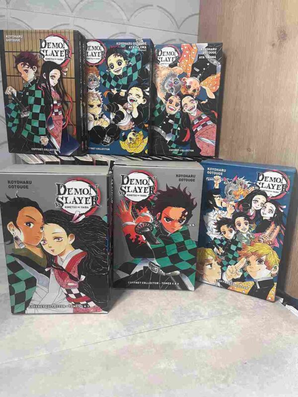 Demon Slayer  : Collection Complète - 25 Tomes ( 4 coffrets collectors + illustration - etc )